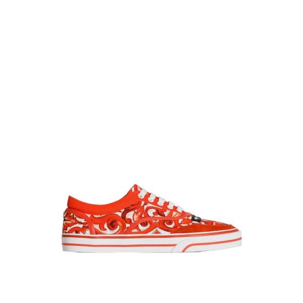 Multicolour Dolce & Gabbana DG Sailing sneakers in majolica-print canvas | Sneakers
