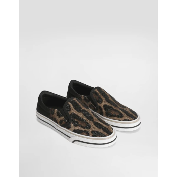Print Dolce & Gabbana DG sailing sneakers in printed canvas, view 2 | Sneakers