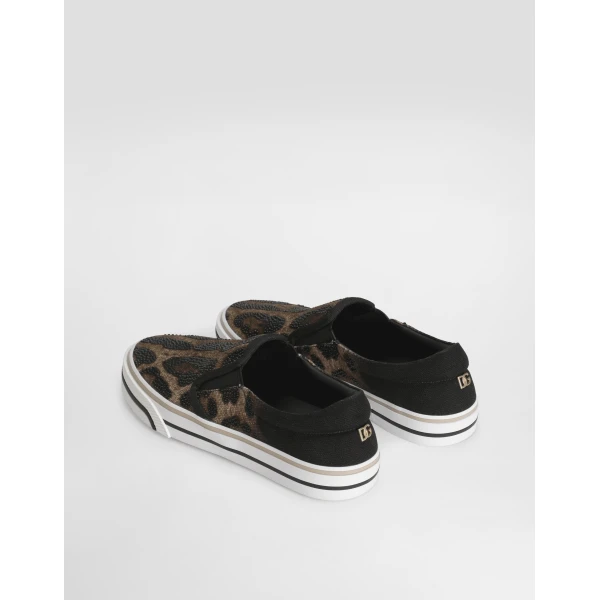 Print Dolce & Gabbana DG sailing sneakers in printed canvas, view 3 | Sneakers