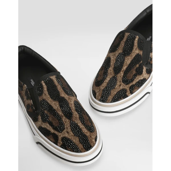 Print Dolce & Gabbana DG sailing sneakers in printed canvas, view 4 | Sneakers