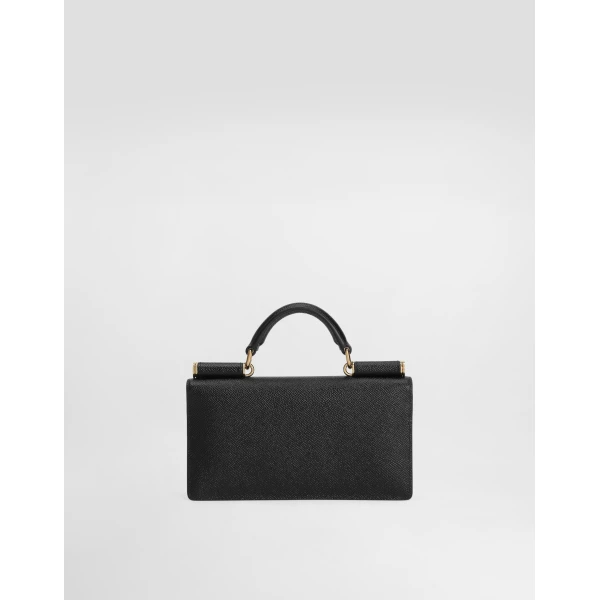 Black Dolce & Gabbana Dauphine-print calfskin mini bag, view 4 | Mini Bags