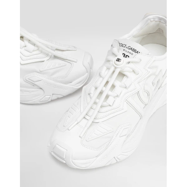 White Dolce & Gabbana Day faster viscose fabric sneakers, view 4 | Sneakers