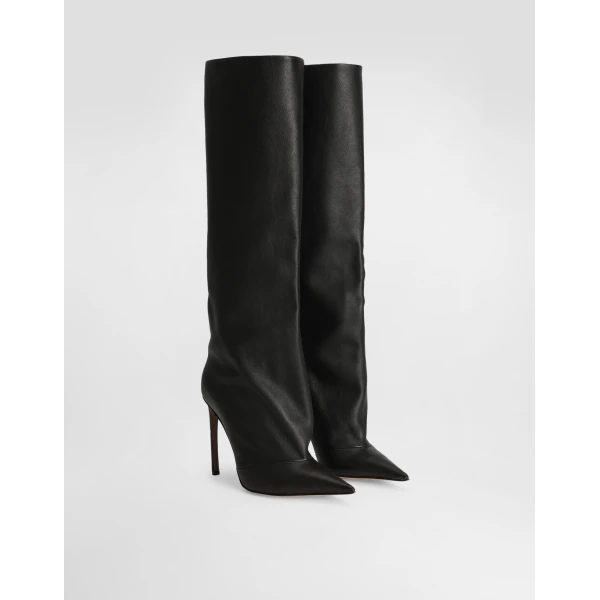 Black Dolce & Gabbana Devotion calfskin boots, view 2 | Boots