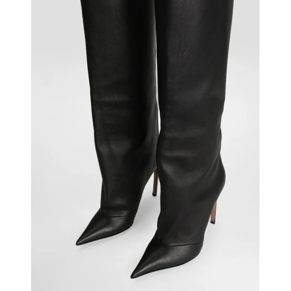 Black Dolce & Gabbana Devotion calfskin boots, view 4 | Boots