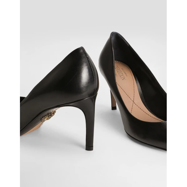 Black Dolce & Gabbana Devotion calfskin pumps, view 4 | Heels