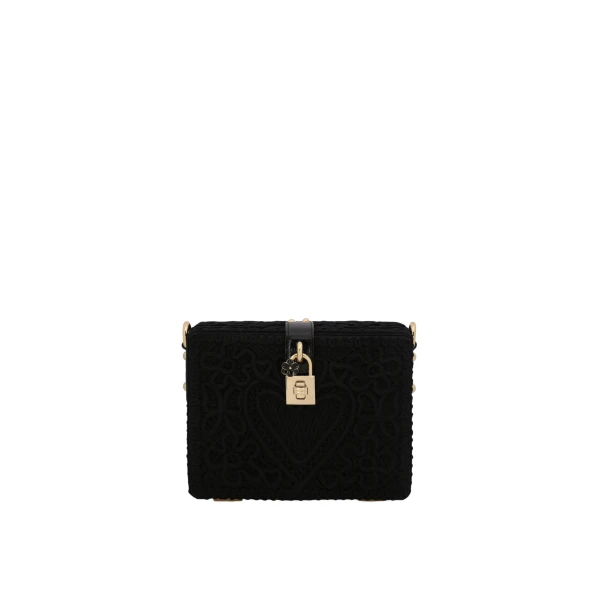 Black Dolce & Gabbana Dolce Box bag with cordonetto detailing | Totes & Top-Handle Bags