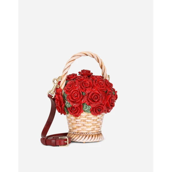 Multicolour Dolce & Gabbana Dolce Box basket handbag, view 2 | Totes & Top-Handle Bags