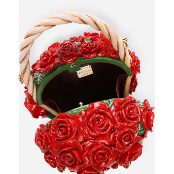 Multicolour Dolce & Gabbana Dolce Box basket handbag, view 4 | Totes & Top-Handle Bags