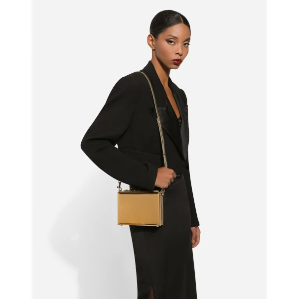 Gold Dolce & Gabbana Dolce Box handbag, view 2 | Totes & Top-Handle Bags