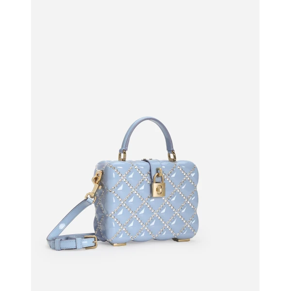Light Blue Dolce & Gabbana Dolce Box handbag, view 3 | Totes & Top-Handle Bags