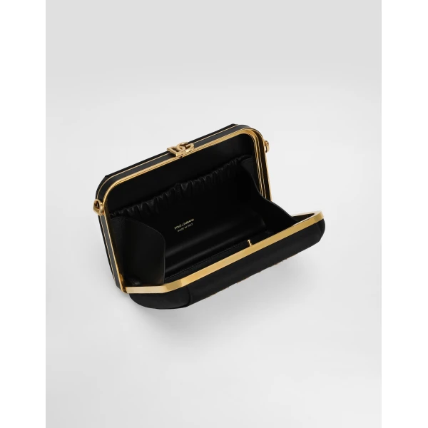 Multicolour Dolce & Gabbana Dolce box satin and laminated ayers handbag, view 6 | Totes & Top-Handle Bags