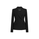 Black Dolce & Gabbana Double-breasted jacket in double wool crêpe | Blazers