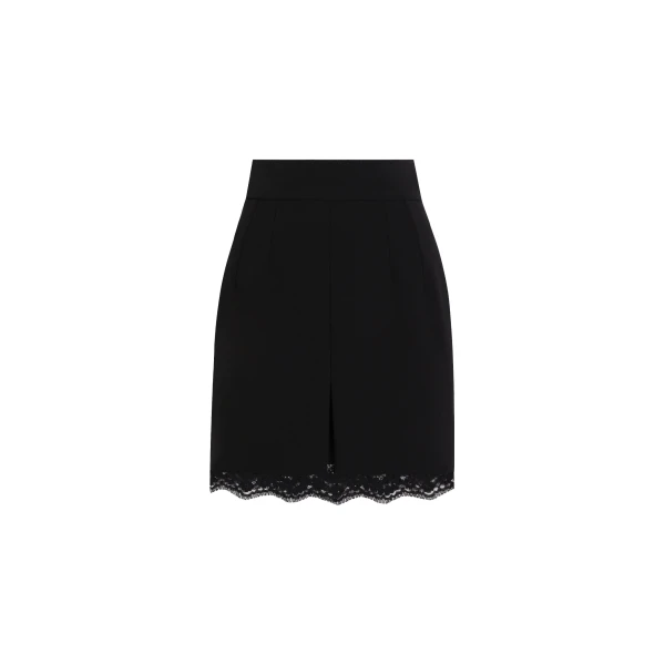 Double crêpe wool skirt