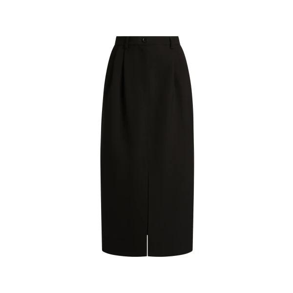 Double wool crêpe skirt