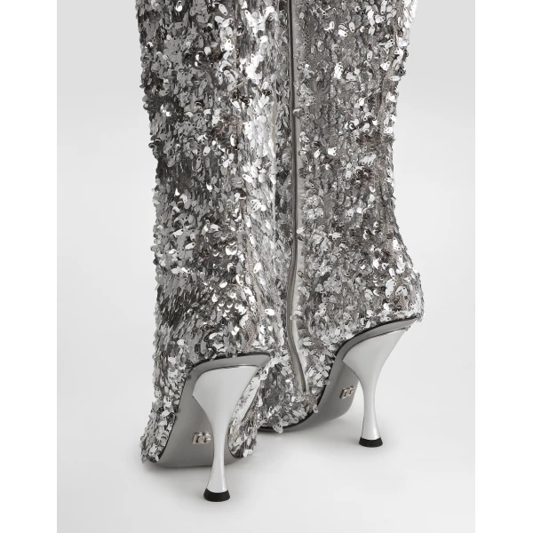 Silver Dolce & Gabbana Drop sequin boots, view 4 | Boots