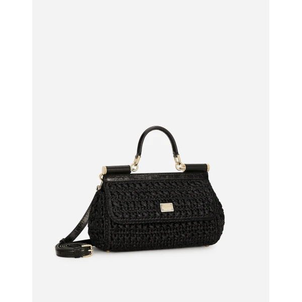 Black Dolce & Gabbana Elongated Sicily handbag, view 2 | Totes & Top-Handle Bags