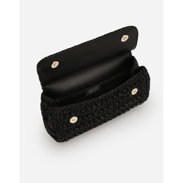 Black Dolce & Gabbana Elongated Sicily handbag, view 4 | Totes & Top-Handle Bags
