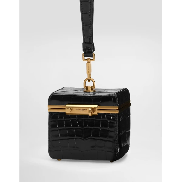 Black Dolce & Gabbana Eva box bag, view 5 | Totes & Top-Handle Bags