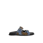 Multicolour Dolce & Gabbana Flat denim slippers with embroidery | Flip Flops & Slides