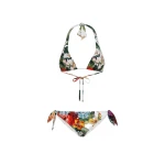 Print Dolce & Gabbana Flower-print padded triangle bikini | Bikini
