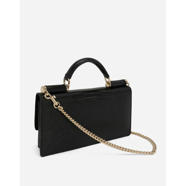 Black Dolce & Gabbana Iguana-print mini bag, view 5 | Wallets & Purses