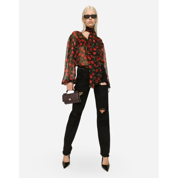 Bordeaux Dolce & Gabbana Iguana-print mini bag, view 2 | Wallets & Purses