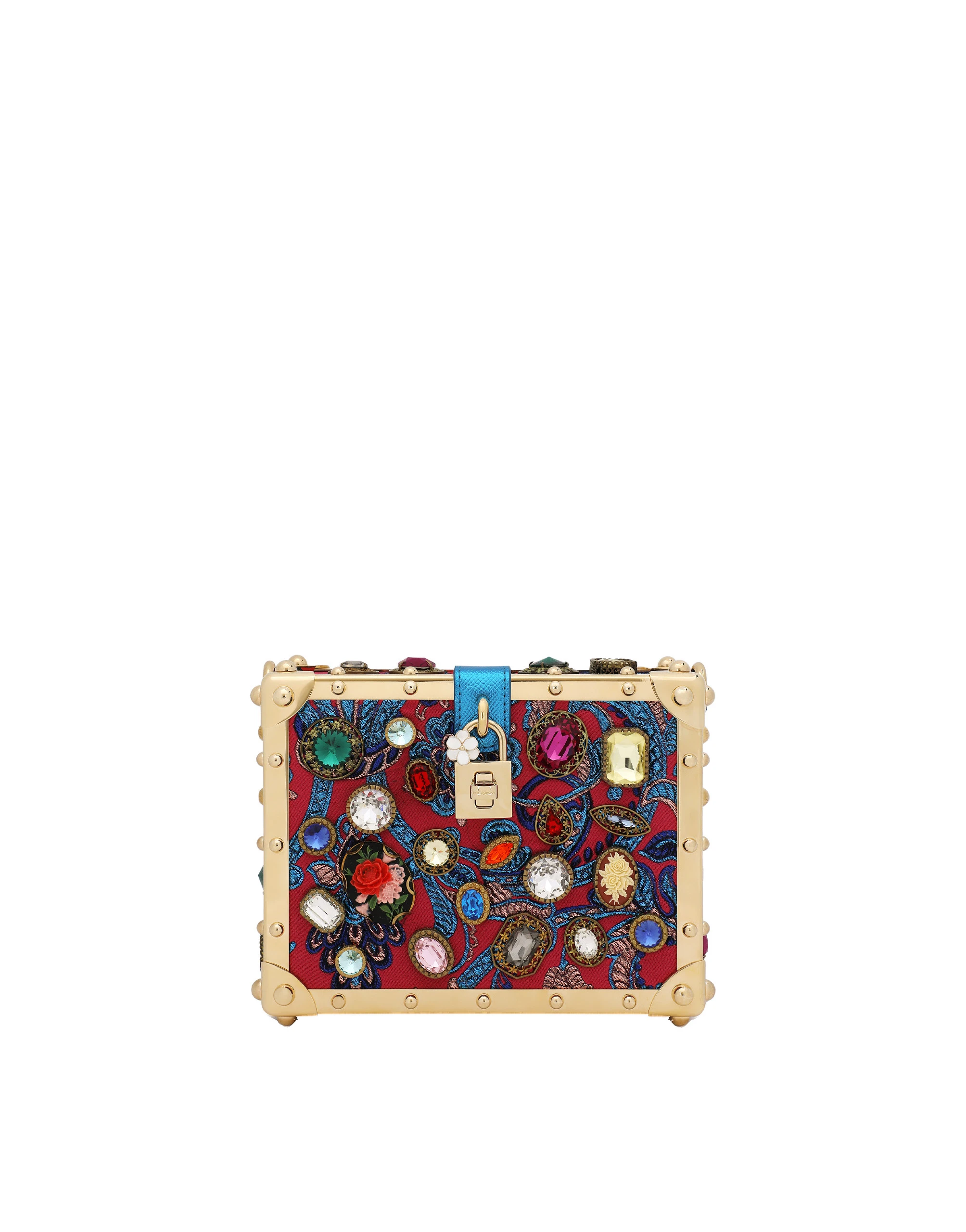 Dolce & Gabbana Jacquard Dolce Box bag with embroidery