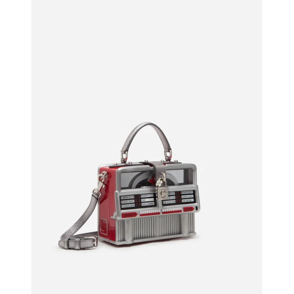 Silver Dolce & Gabbana Juke-box Dolce Box bag, view 2 | Totes & Top-Handle Bags