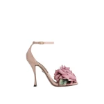 Multicolour Dolce & Gabbana Keira leather sandals with flower application | Sandals