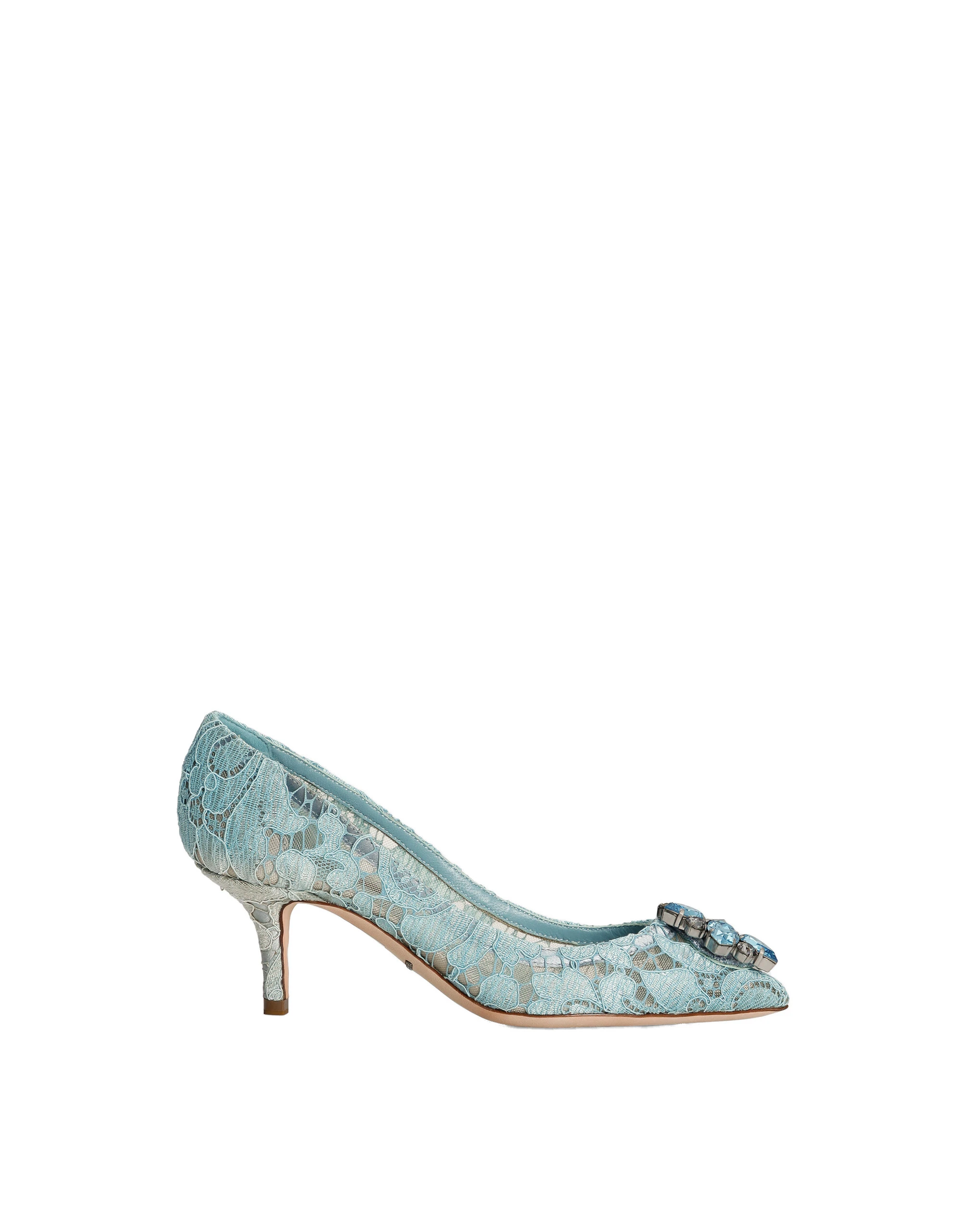 Dolce & Gabbana Lace rainbow pumps with brooch detailing