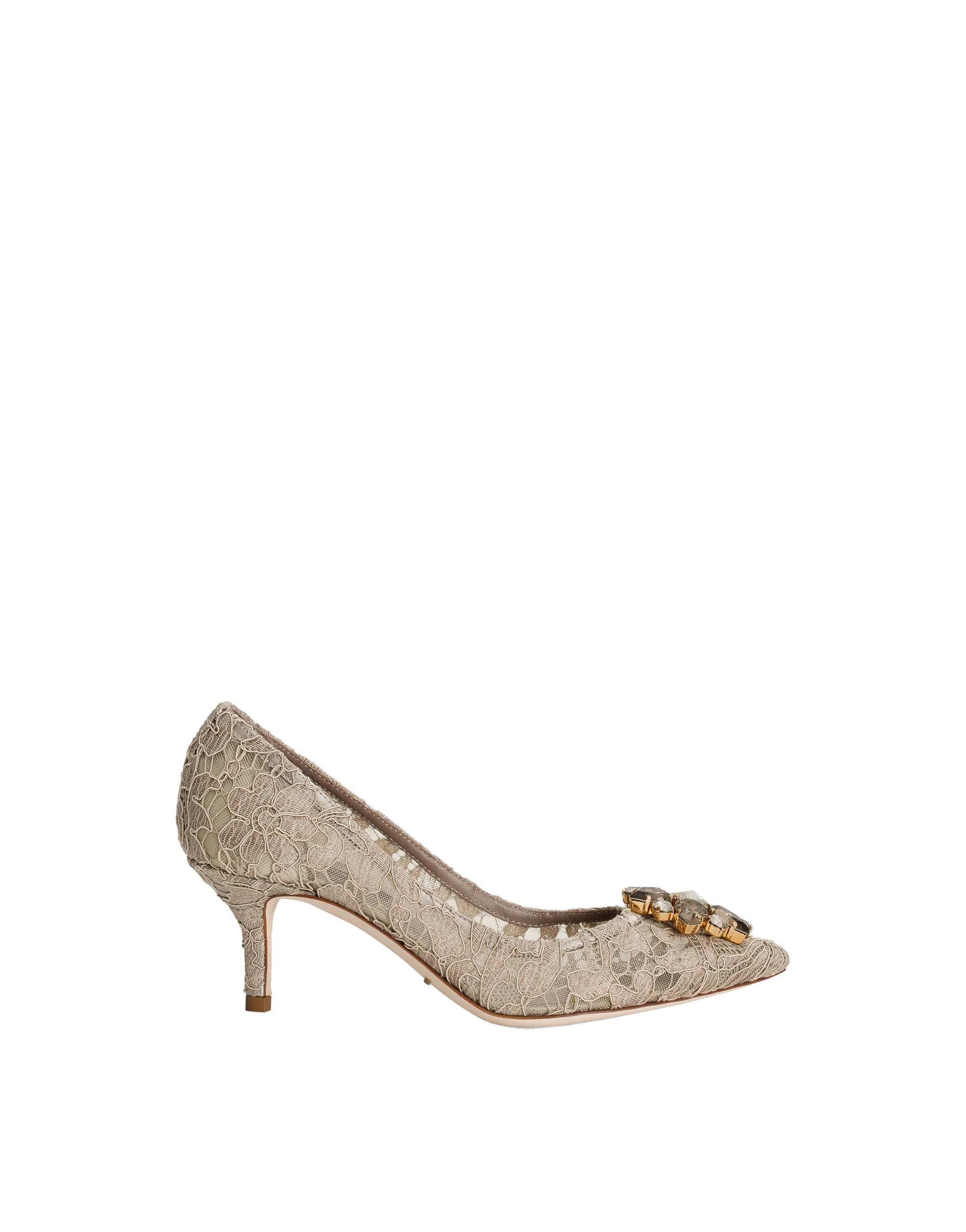 Dolce & Gabbana Lace rainbow pumps with brooch detailing