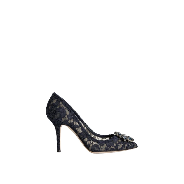 Lace rainbow pumps with brooch detailing