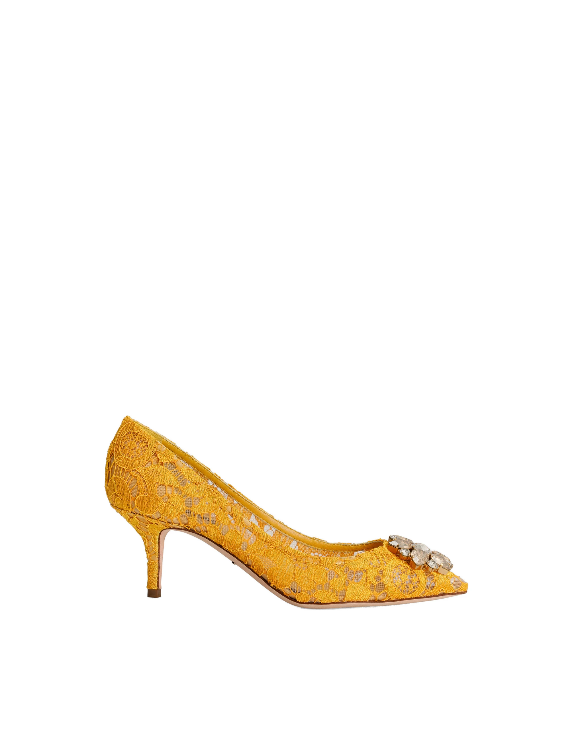 Dolce & Gabbana Lace rainbow pumps with brooch detailing