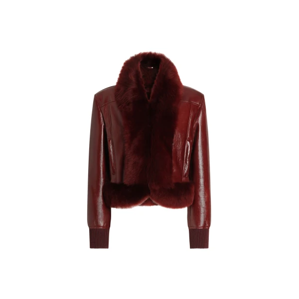 Bordeaux Dolce & Gabbana Lambskin jacket | Jackets