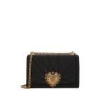 Black Dolce & Gabbana Large Devotion bag in quilted nappa leather | Shoulder & Crossbody Bags