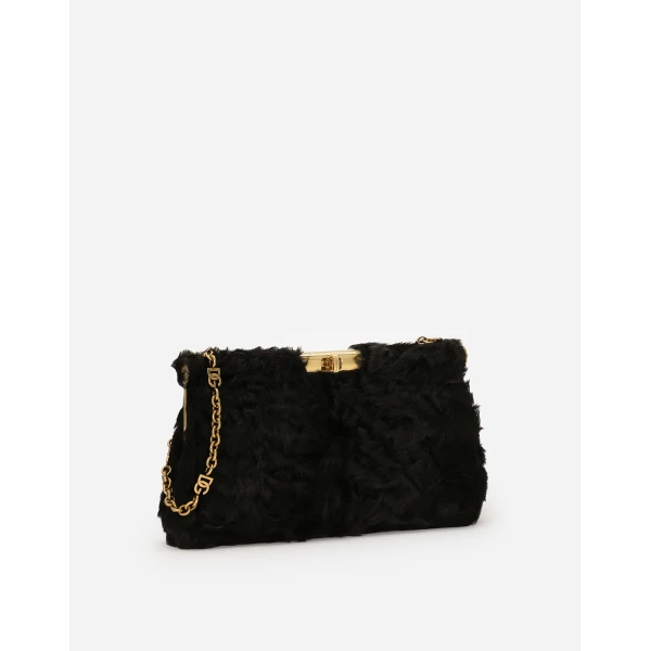 Black Dolce & Gabbana Large Marlene shoulder bag, view 3 | Shoulder & Crossbody Bags