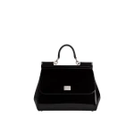 Black Dolce & Gabbana Large Sicily handbag in polished calfskin | Totes & Top-Handle Bags