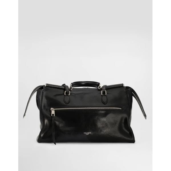 Black Dolce & Gabbana Large Vittoria calfskin bag, view 4 | Shoulder & Crossbody Bags