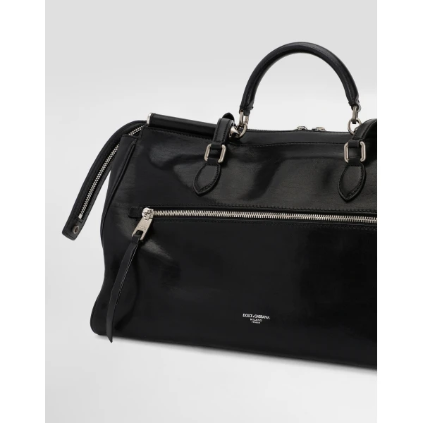 Black Dolce & Gabbana Large Vittoria calfskin bag, view 5 | Shoulder & Crossbody Bags