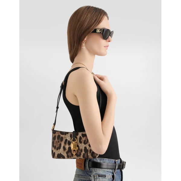 Print Dolce & Gabbana Leopard-print lock shoulder bag, view 2 | Shoulder & Crossbody Bags