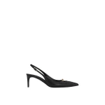 Black Dolce & Gabbana Lollo silk nappa leather slingback | Heels