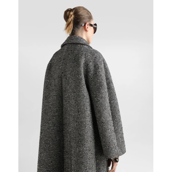 Multicolour Dolce & Gabbana Long chevron coat, view 5 | Coats