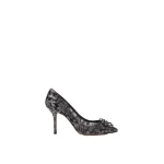Grey Dolce & Gabbana Lurex lace rainbow pumps with brooch detailing | Heels