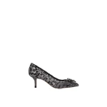 Grey Dolce & Gabbana Lurex lace rainbow pumps with brooch detailing | Heels
