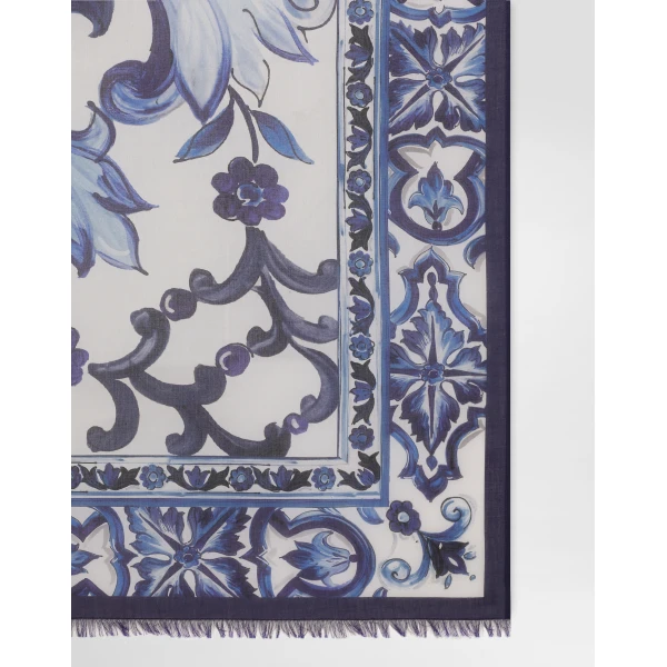 Print Dolce & Gabbana Majolica-print cotton sarong, view 2 | Beachwear