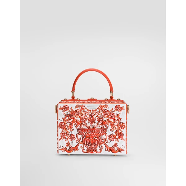 Orange Dolce & Gabbana Majolica resin Dolce Box handbag, view 3 | Totes & Top-Handle Bags