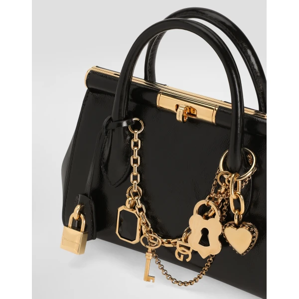 Multicolour Dolce & Gabbana Marlene day mini bag with charms, view 6 | Bag charms