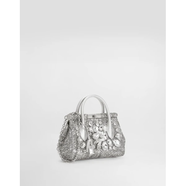Multicolour Dolce & Gabbana Marlene day mini handbag with embroidery, view 3 | Mini Bags