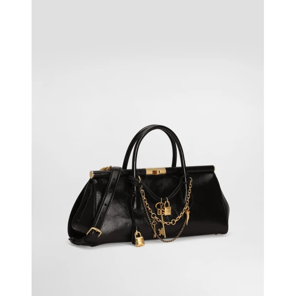 Multicolour Dolce & Gabbana Marlene everyday bag with charms, view 3 | Bag charms