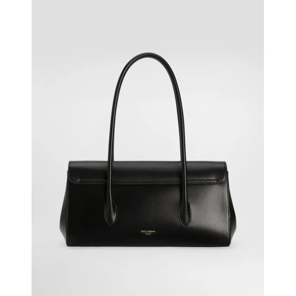 Black Dolce & Gabbana Marlene handbag in palmellato calfskin, view 4 | Totes & Top-Handle Bags